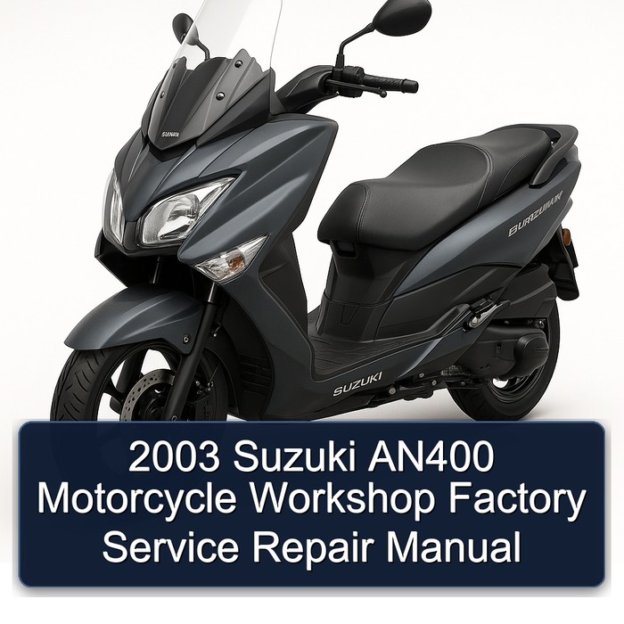 2003 Suzuki AN400 Motorcycle Workshop Factory Manual de servicio y reparación