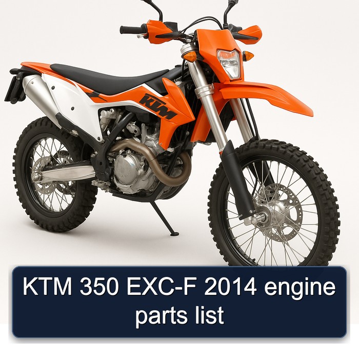 KTM 350 EXC-F 2014 engine parts list
