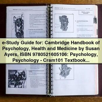 Study Guide for Cambridge Handbook of Psychology Health and Medicine by Susan Ayers Isbn 9780521605106 PDF Download