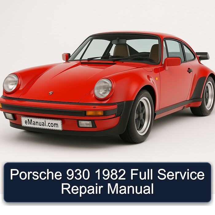 Porsche 930 1982 Full Manual de servicio y reparación