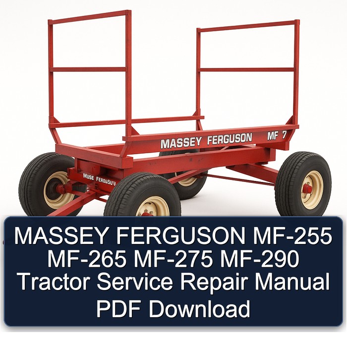 MASSEY FERGUSON MF-255 MF-265 MF-275 MF-290 Tractor Service Repair Manual PDF Download