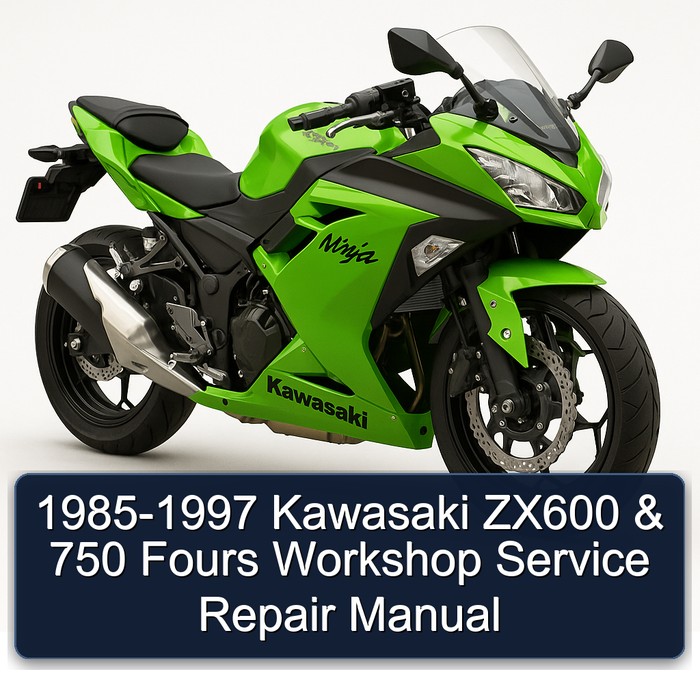 1985-1997 Kawasaki ZX600 & 750 Fours Workshop Manual de servicio y reparación