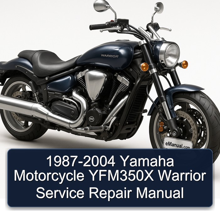 1987-2004 Yamaha Motorcycle YFM350X Warrior Manual de servicio y reparación