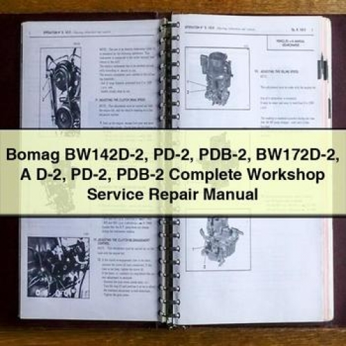 Bomag BW142D-2 Pd-2 Pdb-2 BW172D-2 a D-2 Pd-2 Pdb-2 Workshop Service Repair Manual PDF Download