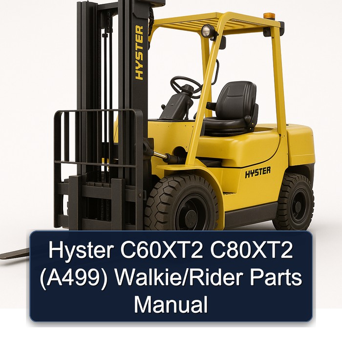 Hyster C60XT2 C80XT2 (A499) Walkie/Rider Parts Manual 