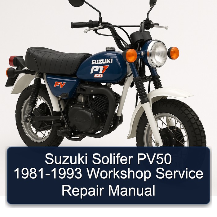 Suzuki Solifer PV50 1981-1993 Workshop Manual de servicio y reparación