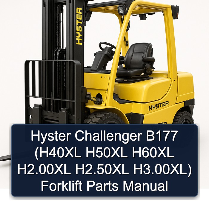 Manual de Partes para Montacargas Hyster Challenger B177 (H40XL, H50XL, H60XL, H2.00XL, H2.50XL, H3.00XL)