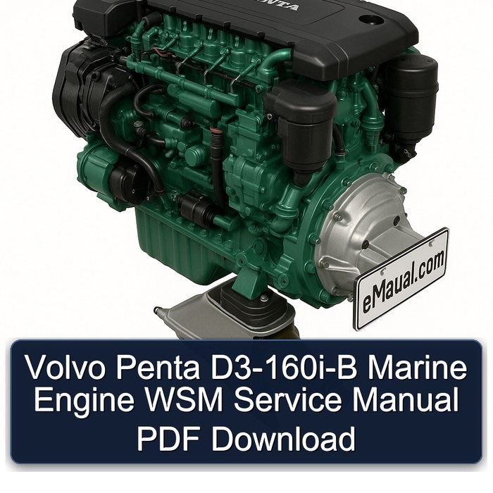 Volvo Penta D3-160i-B Marine Engine WSM Service Manual PDF Download