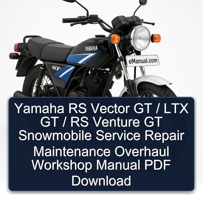 Yamaha RS Vector GT / LTX GT / RS Venture GT Schneemobil Service- und Reparaturhandbuch
