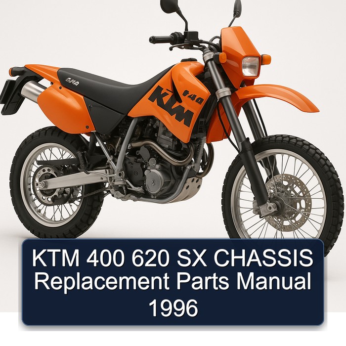 KTM 400 620 SX CHASSIS Replacement Parts Manual 1996