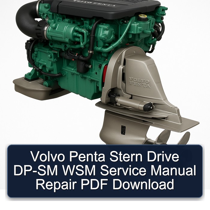 Volvo Penta Stern Drive DP-SM WSM Service Manual Repair PDF Download