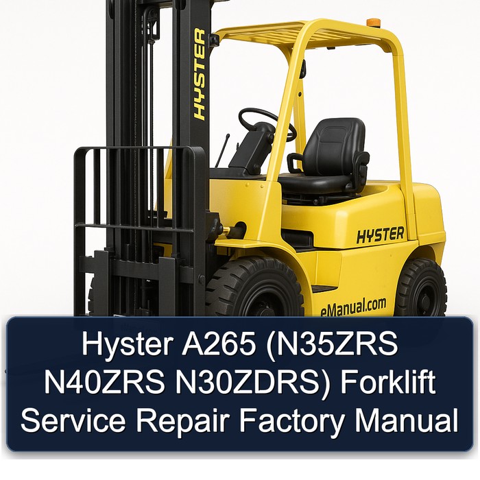 Manual de Servicio y Reparación de la Carretilla Elevadora Hyster A265 (N35ZRS N40ZRS N30ZDRS)