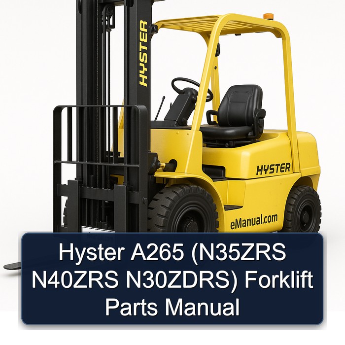 Manual de Partes de Carretilla Elevadora Hyster A265 (N35ZRS N40ZRS N30ZDRS)