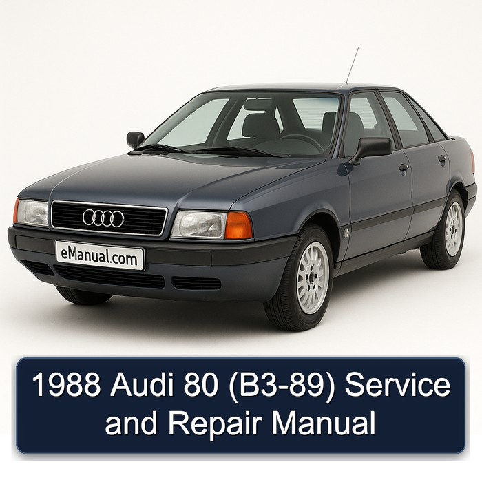 1988 Audi 80 (B3-89) Service and Repair Manual