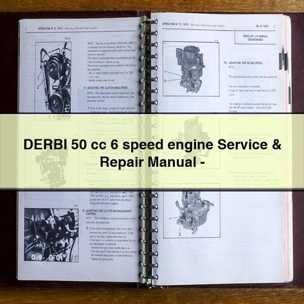 DERBI 50 cc 6 speed engine Service & Repair Manual-PDF 