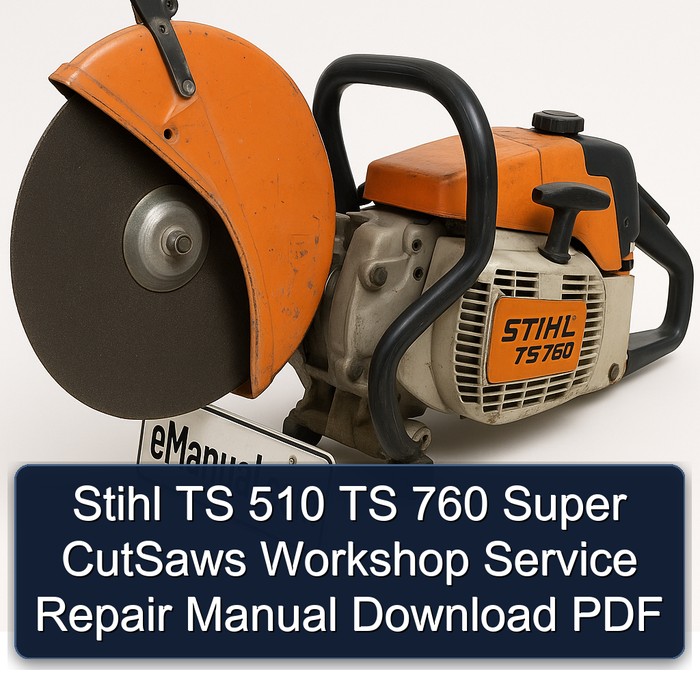 Stihl TS 510 TS 760 Super CutSaws Workshop Service Repair Manual Download PDF