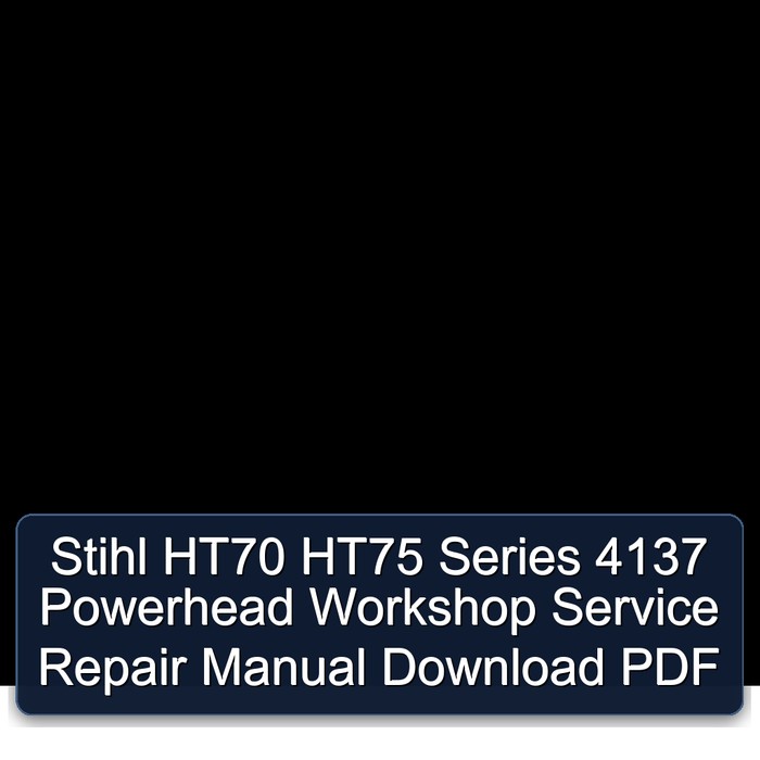 Stihl HT70 HT75 Series 4137 Powerhead Workshop Service Repair Manual Download PDF