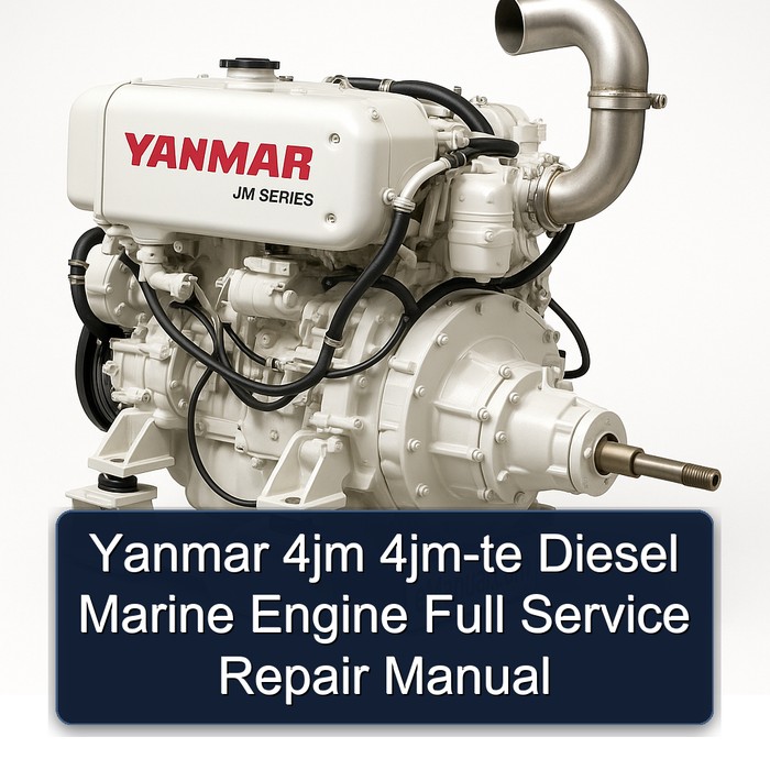 Yanmar 4jm 4jm-te Diesel Marine Engine Full Service Repair Manual