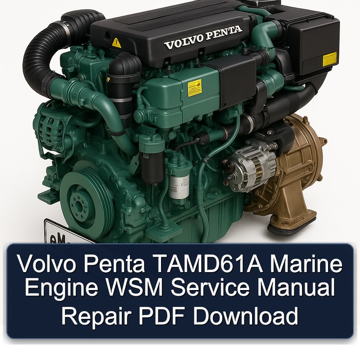 Volvo Penta TAMD61A Marine Engine WSM Service Manual Repair PDF Download
