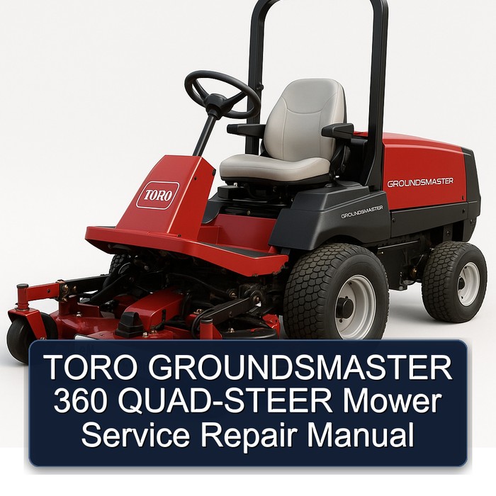 TORO GROUNDSMASTER 360 QUAD-STEER Mower Service Repair Manual