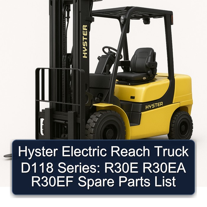 Lista de Repuestos para Carretilla Elevadora Eléctrica Hyster D118 Serie: R30E R30EA R30EF