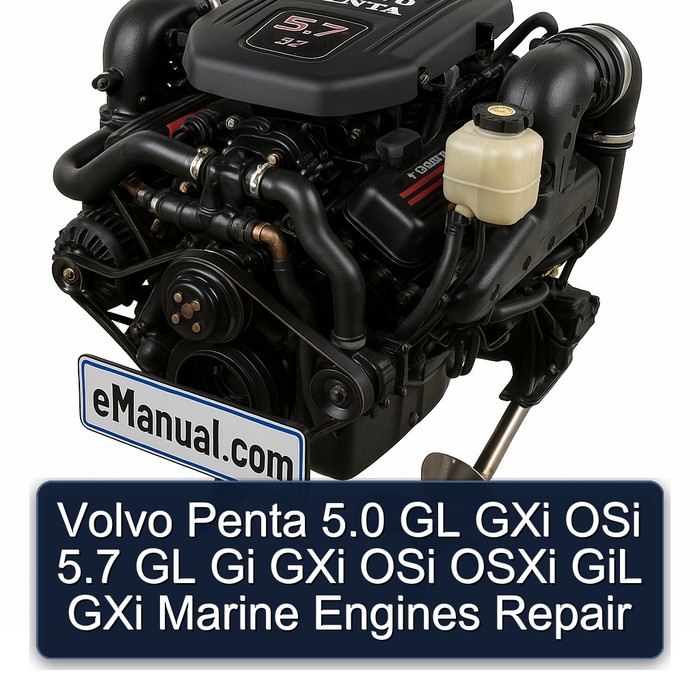 Volvo Penta 5.0 GL GXi OSi 5.7 GL Gi GXi OSi OSXi GiL GXi Marine Engines Repair
