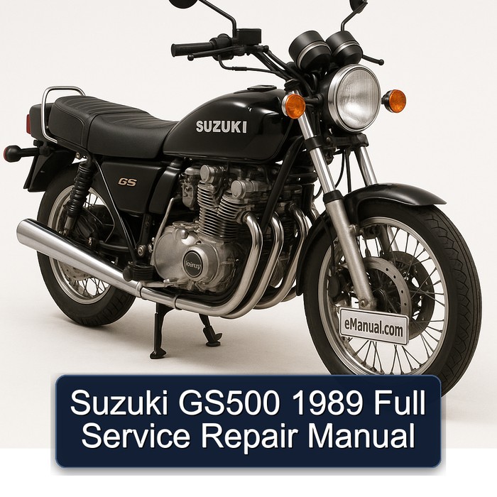 Suzuki GS500 1989 Full Manual de servicio y reparación