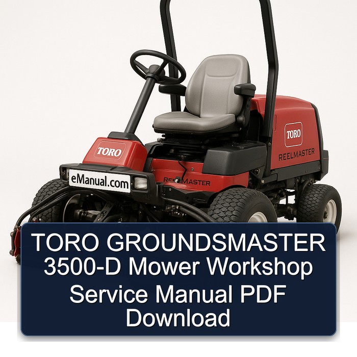TORO Groundsmaster 3500-D Mäher Werkstatt-Service Handbuch PDF