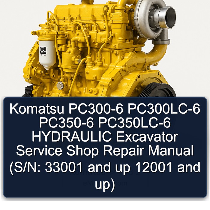 Manual de Reparación y Servicio para Excavadoras Hidráulicas Komatsu PC300-6, PC300LC-6, PC350-6, PC350LC-6 (N.º de serie: 33001 en adelante, 12001 en adelante)