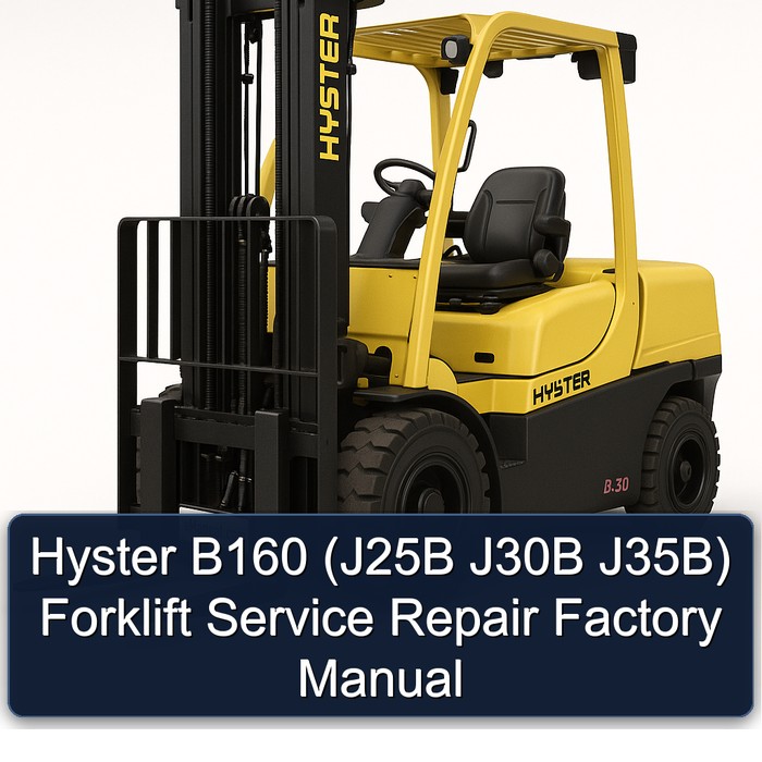 Manual de Servicio y Reparación de la Carretilla Elevadora Hyster B160 (J25B, J30B, J35B)