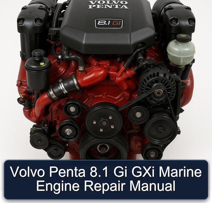 Volvo Penta 8.1 Gi GXi Marine-Motor Reparaturhandbuch