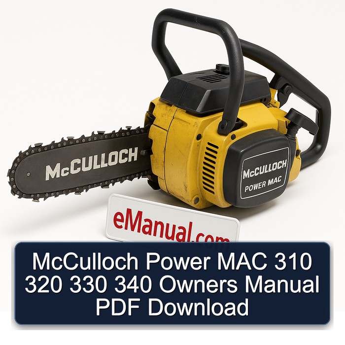 McCulloch Power MAC 310 320 330 340 Owners Manual PDF Download