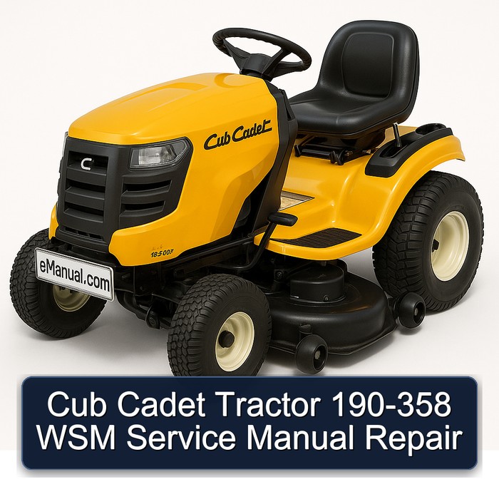 Cub Cadet Tractor 190-358 Workshop Service Repair Manual PDF Download