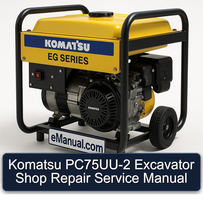 Komatsu PC75UU-2 Excavator Shop Repair Service Manual