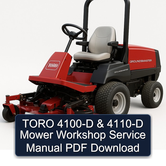 Manual de Servicio de Taller para Cortacéspedes TORO 4100-D y 4110-D (PDF)