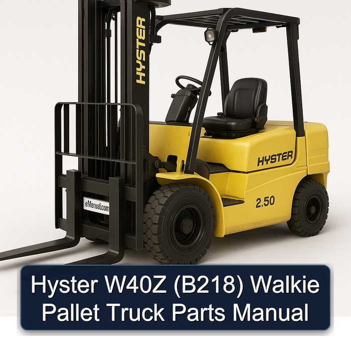 Manual de Partes para Transpaleta Eléctrica Hyster W40Z (B218)