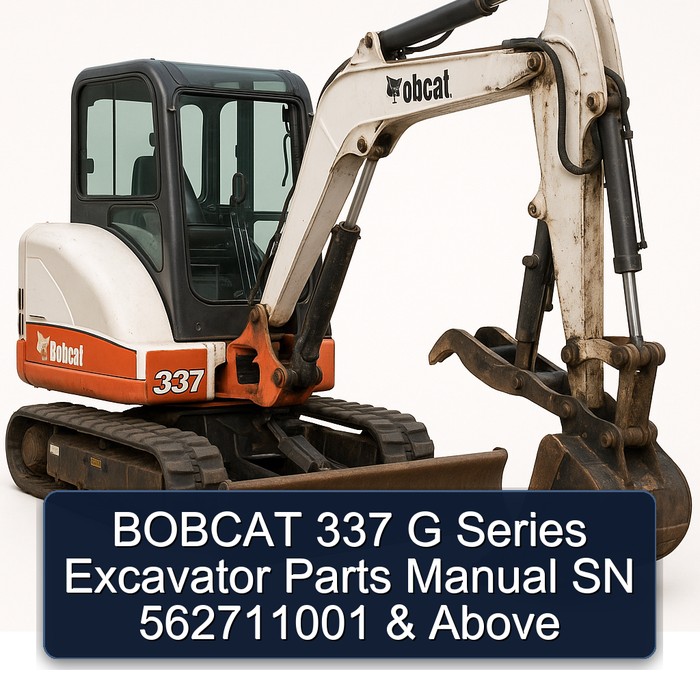 BOBCAT 337 G Series Excavator Parts Manual SN 562711001 & Above