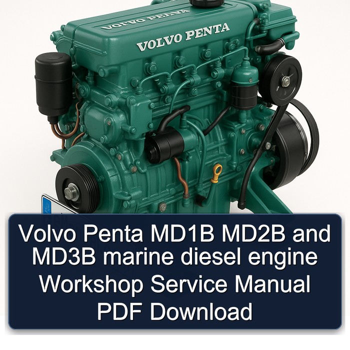 Manual de Servicio de Taller para Motores Diesel Marinos Volvo Penta MD1B, MD2B y MD3B (PDF)