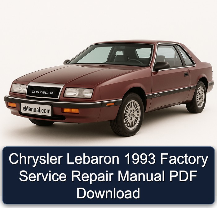Chrysler Lebaron 1993 Factory Manual de servicio y reparación PDF Download