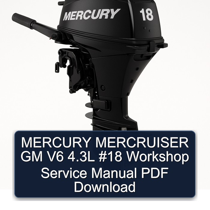 MERCURY MERCRUISER GM V6 4.3L #18 Workshop Service Manual PDF Download