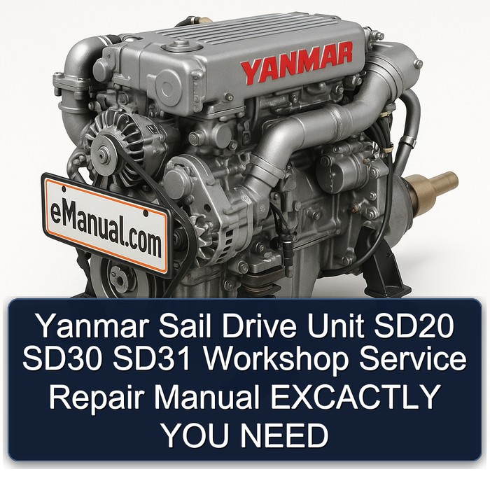 Yanmar Sail Drive Unit SD20 SD30 SD31 Workshop Manual de servicio y reparación EXCACTLY YOU NEED