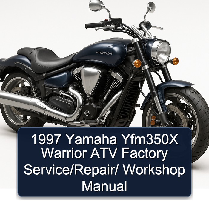 1997 Yamaha Yfm350X Warrior ATV  Factory Service/Repair/ Workshop Manual 