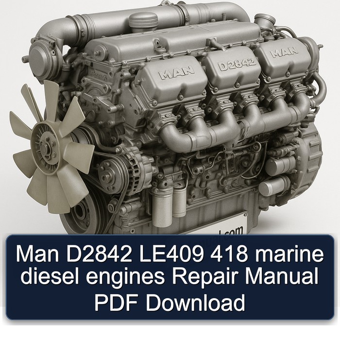 Man D2842 LE409 418 marine diesel engines Repair Manual PDF Download