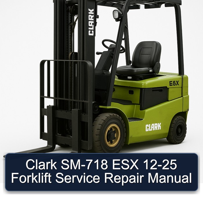 Manual de Servicio y Reparación para Carretilla Elevadora Clark SM-718 ESX 12-25