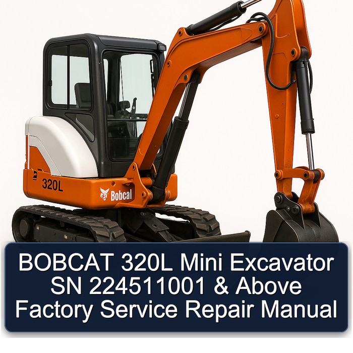 BOBCAT 320L Mini Excavator SN 224511001 & Above Factory Service Repair Manual