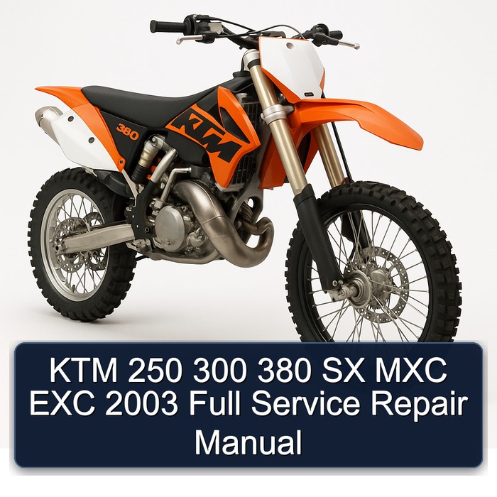 KTM 250 300 380 SX MXC EXC 2003 Full Service Repair Manual