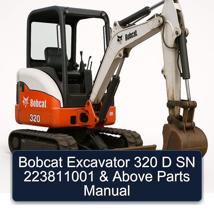 Bobcat Excavator 320 D SN 223811001 & Above Parts Manual