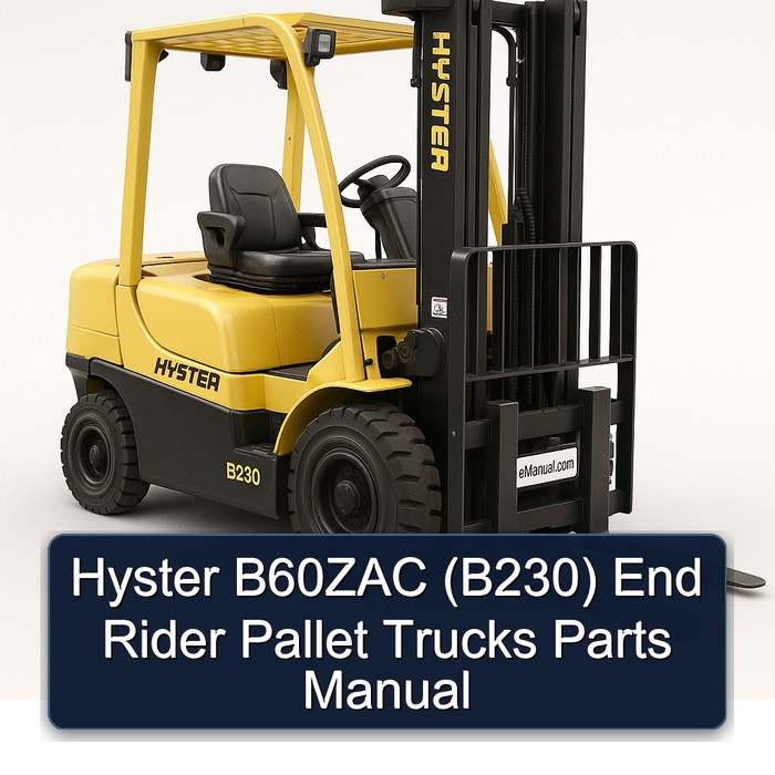 Manual de Partes para Carretillas Elevadoras Hyster B60ZAC (B230) de Operación Lateral
