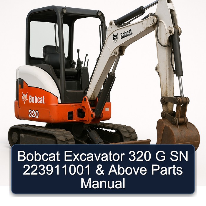 Bobcat Excavator 320 G SN 223911001 & Above Parts Manual