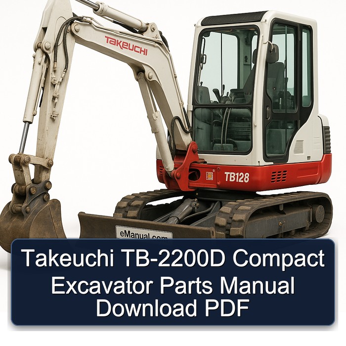 Takeuchi TB-2200D Compact Excavator Parts Manual Download PDF